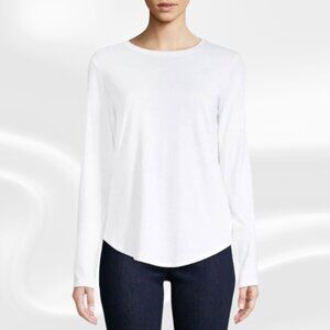 Vince White Long Sleeve Tee